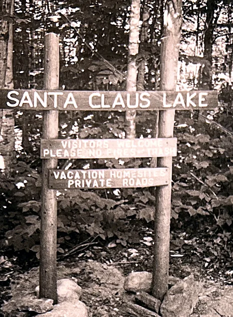 This sign stood near the corner of Day Mountain Road and Staples Pond Road. Robert Logan Bull’s original vision was a whole community of vac…